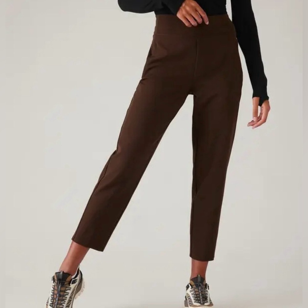 Athleta Brown Straight-Leg Cropped Pants - Picture 10 of 10